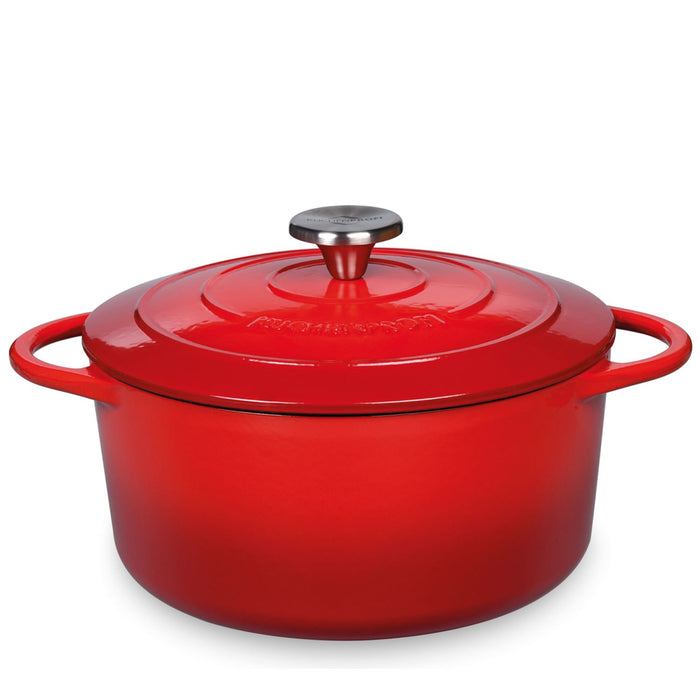 Küchenprofi Bratentopf rund, 22 cm classic red