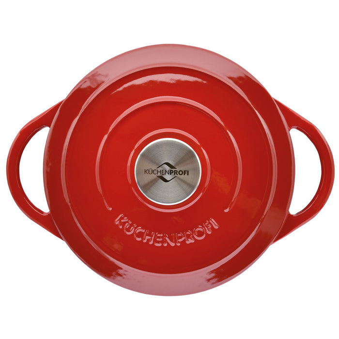 Küchenprofi Bratentopf rund, 22 cm classic red