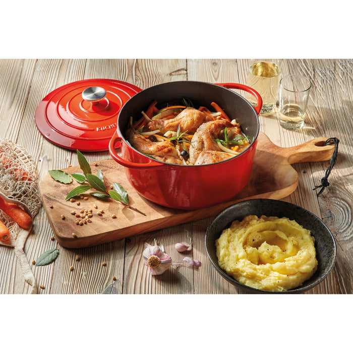 Küchenprofi Bratentopf rund, 22 cm classic red