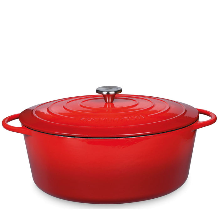 Küchenprofi Bratentopf oval, 31 cm classic red