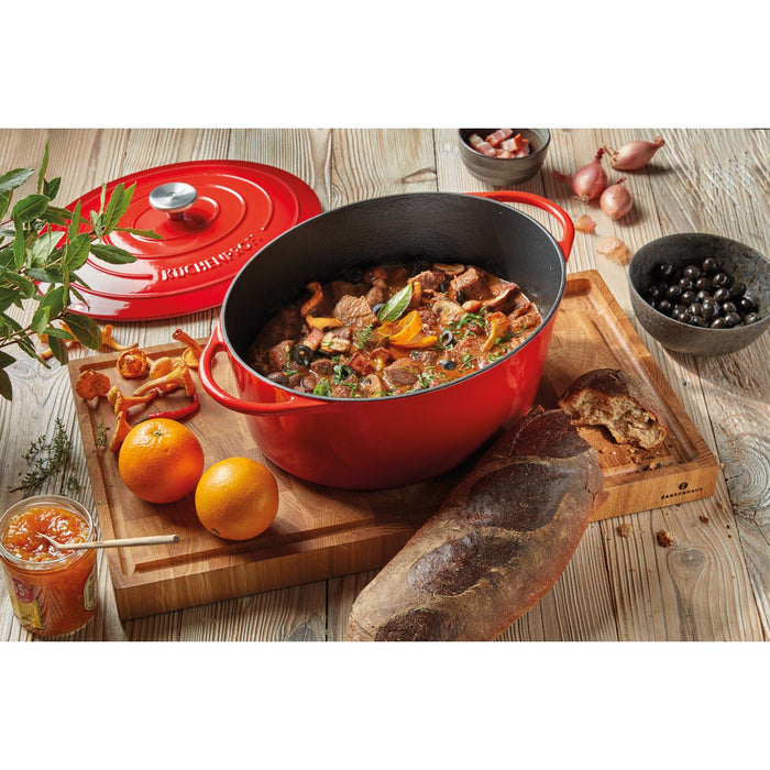Küchenprofi Bratentopf oval, 31 cm classic red