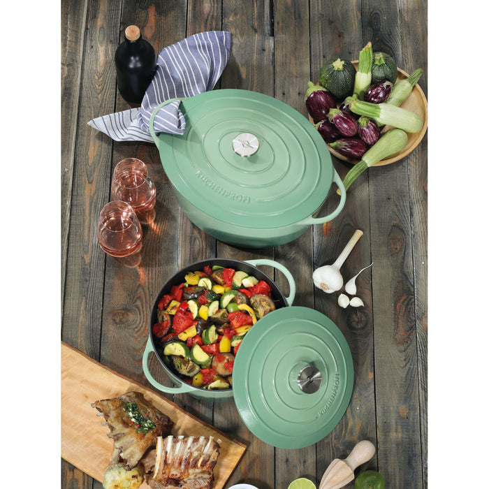 Küchenprofi Bratentopf rund, 24 cm jade