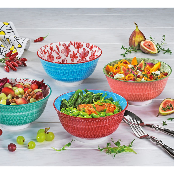 Cilio Bowl AMICI Rauten türkis 15,5 cm