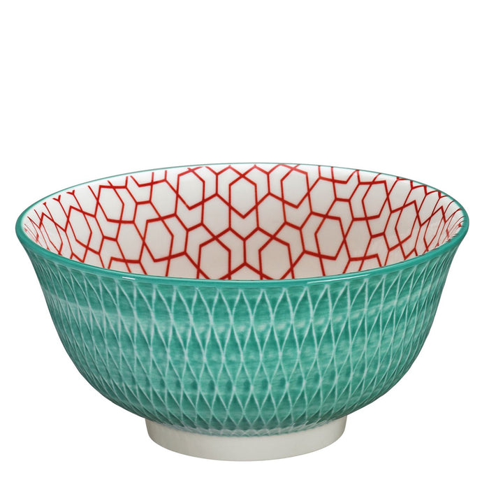 Cilio Bowl AMICI Rauten türkis 15,5 cm