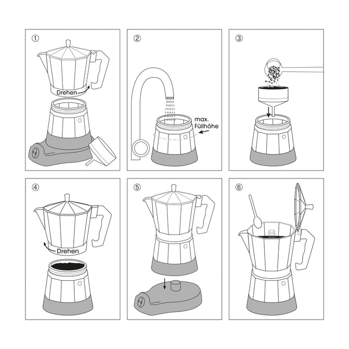 Cilio Espressokocher CLASSICO 6T, elektrisch