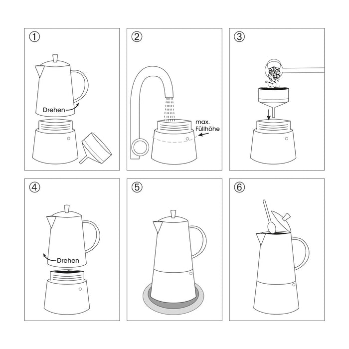 Cilio Espressokocher AIDA DUE 4T