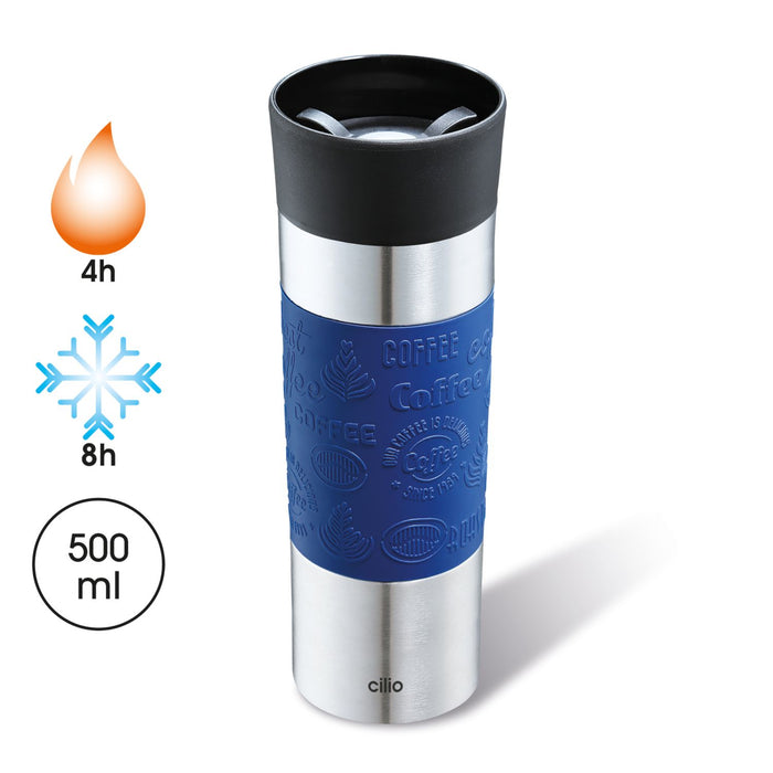 Cilio Isoliertrinkbecher VIAGGIO 500 ml blau
