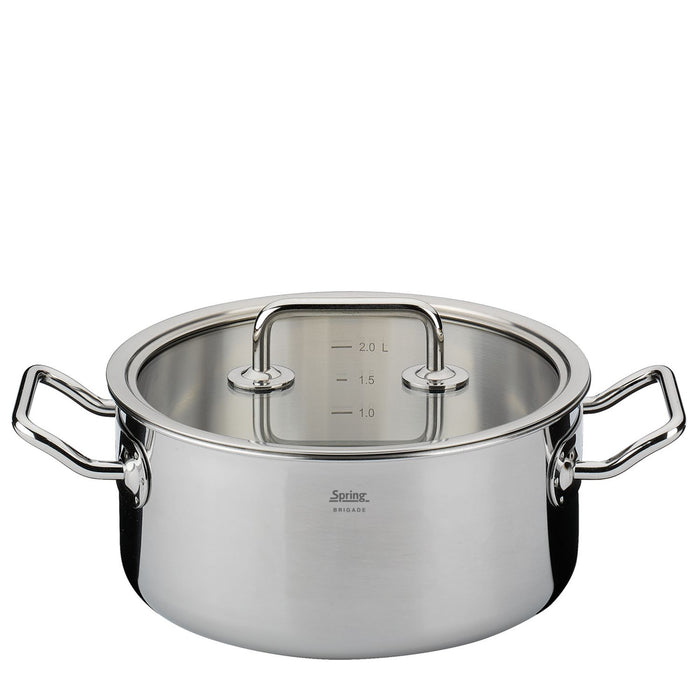 SPRING Bratentopf mit Glasdeckel BRIGADE BASIC 20 cm