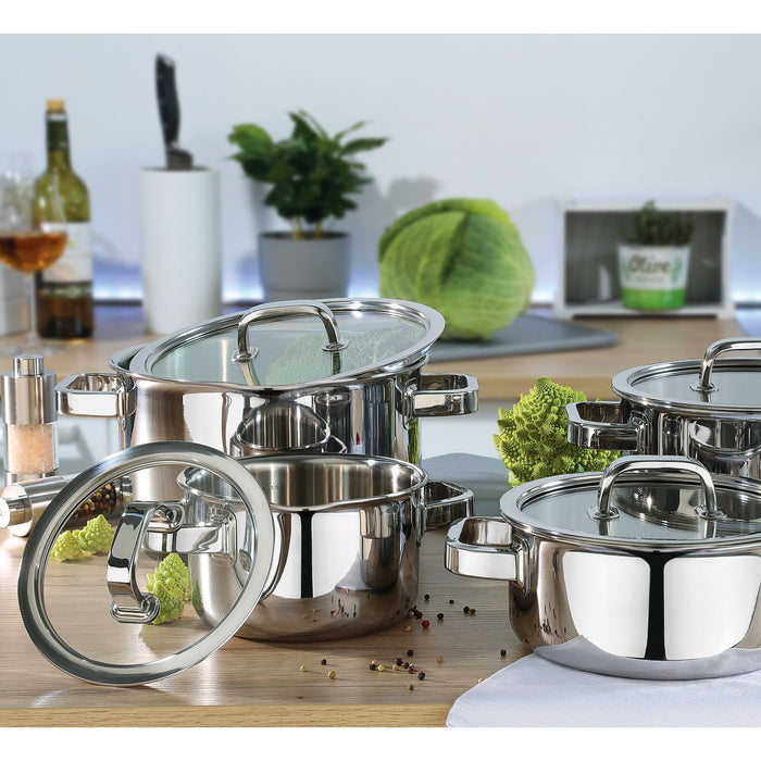 SPRING Kochtopf mit Glasdeckel FINESSE2+ 16 cm