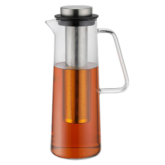 Weis Glaskaraffe mit tiefem Edelstahlfilter 1 L