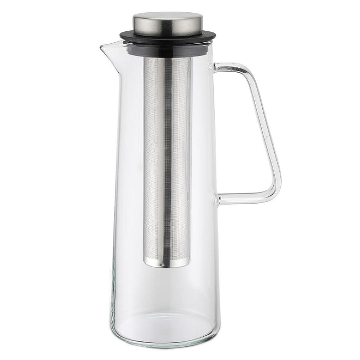 Weis Glaskaraffe mit tiefem Edelstahlfilter 1 L