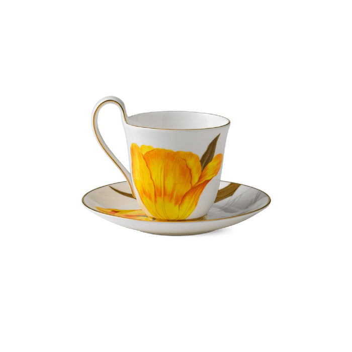 Royal Copenhagen Tasse mit Untertasse mit hohem Henkel - Tulpe - 27 cl