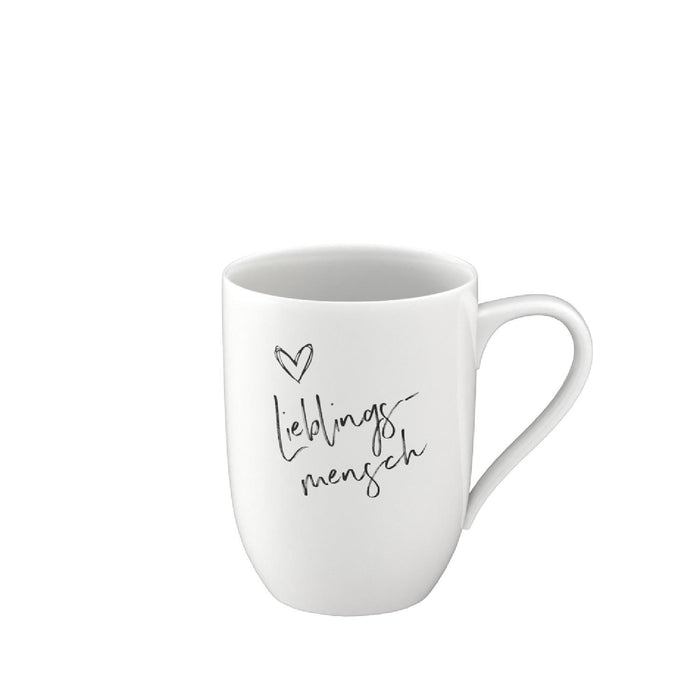 Villeroy & Boch Statement Becher mit Henkel Lieblingsmensch