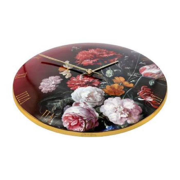 Goebel Jan Davidsz de Heem Blumen in Vase Wanduhr