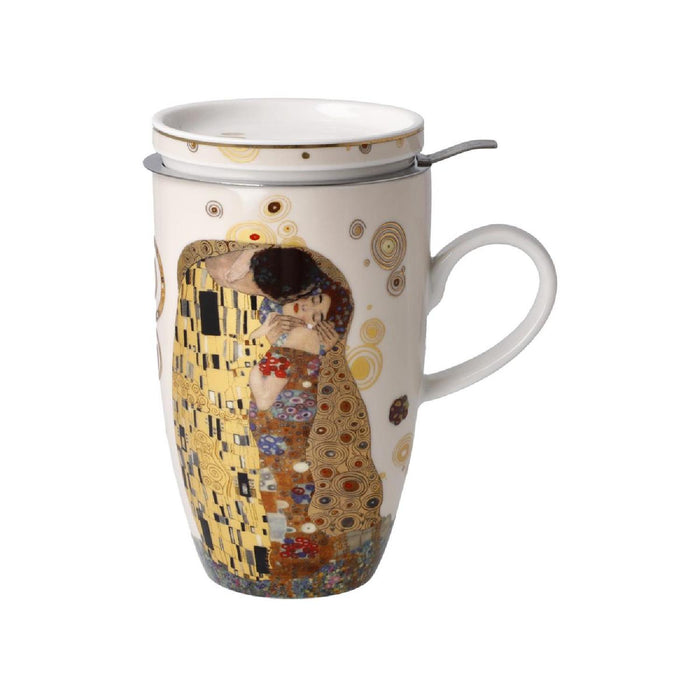 Goebel Gustav Klimt  Der Kuss Teetasse mit Deckel und Sieb