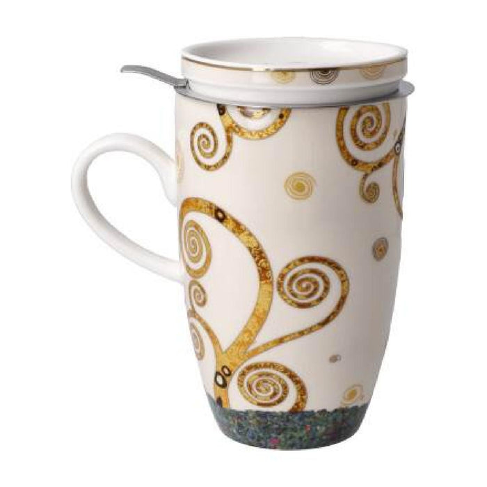 Goebel Gustav Klimt  Der Kuss Teetasse mit Deckel und Sieb
