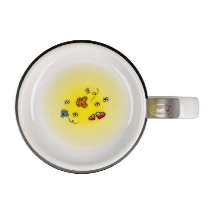 Goebel Der kleine Yogi Eat Chill Love Teetasse mit Deckel und Sieb