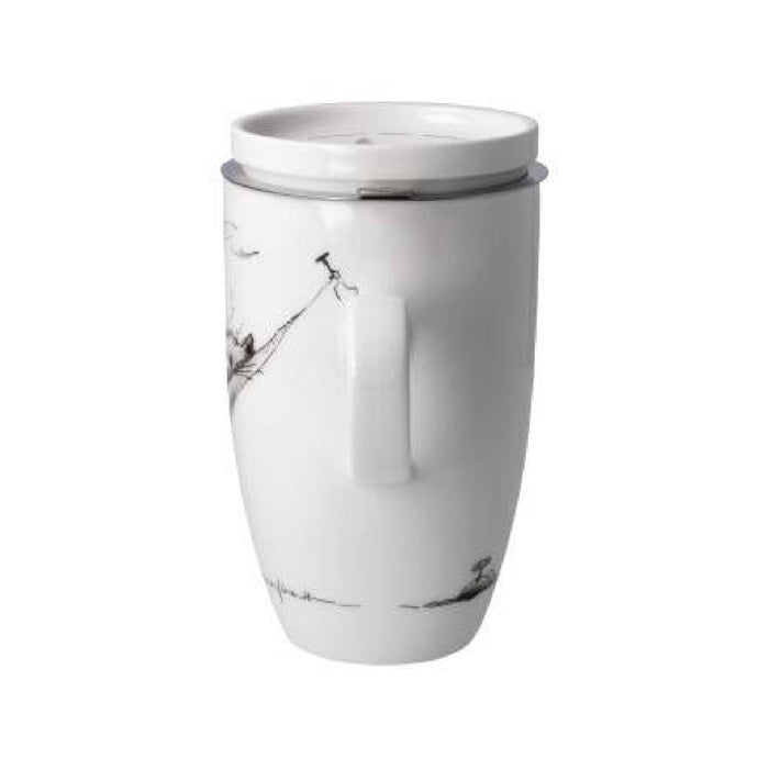 Goebel Peter Schnellhardt  Mittagspause Teetasse mit Deckel und Sieb