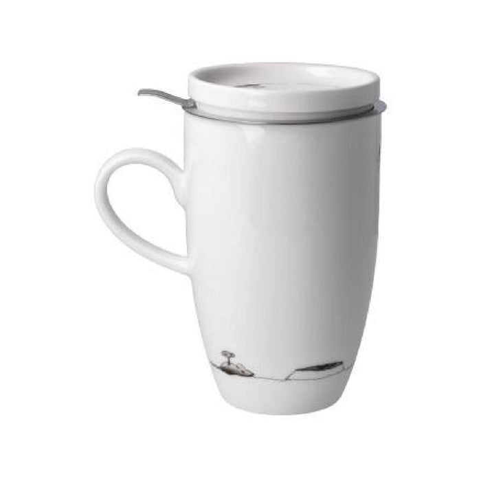 Goebel Peter Schnellhardt  Mittagspause Teetasse mit Deckel und Sieb