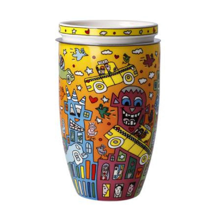 Goebel Rizzi Not Getting Around the Traffic Teetasse mit Deckel und Sieb