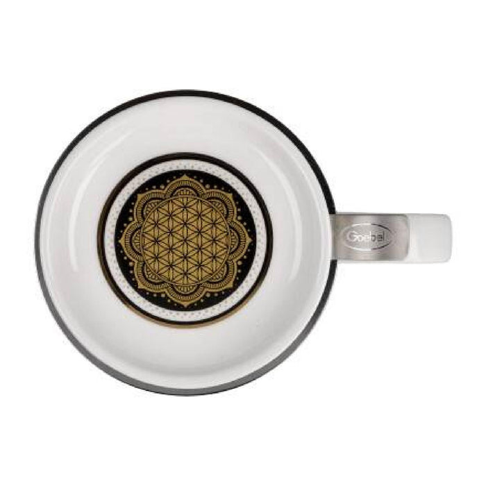 Goebel Yin Yang Schwarz Teetasse mit Deckel und Sieb