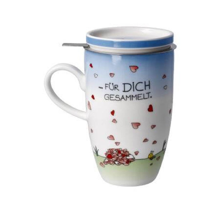 Goebel Der kleine Yogi Für Dich gesammelt Teetasse mit Deckel und Sieb