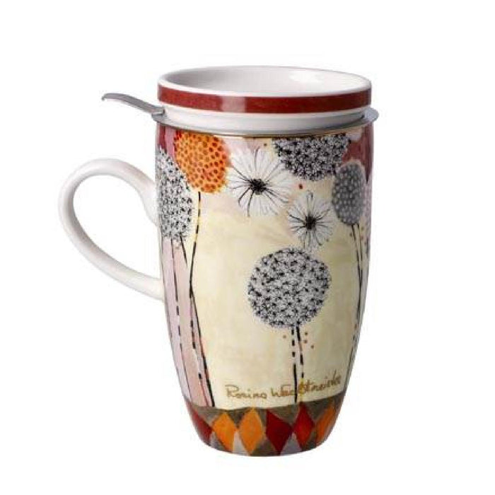 Goebel Rosina Wachtmeister - Soffioni Teetasse mit Deckel und Sieb