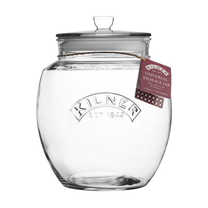 KILNER Universal-Vorratsglas mit luftdichtem Deckel, 4 Liter