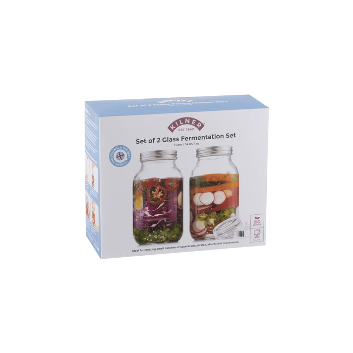 KILNER Fermentier-Set, 2 Gläser á 1 Liter