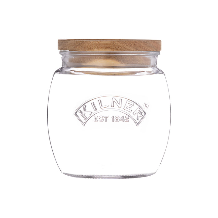 KILNER Universal Glas mit Holzdeckel, 850ml