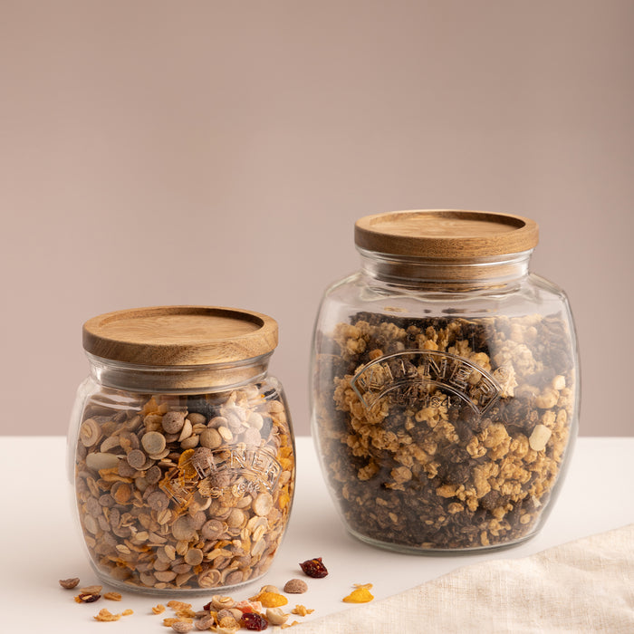 KILNER Universal Glas mit Holzdeckel, 850ml