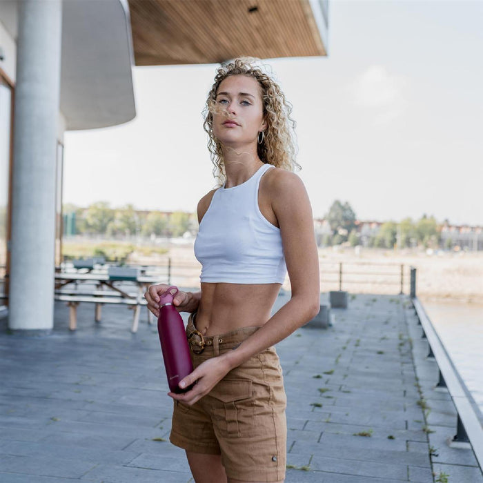 ALADDIN CityLoop Isolierflasche, 0,6L, Burgund-Rot
