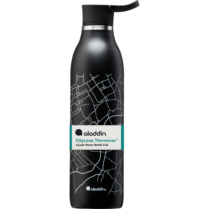 ALADDIN CityLoop Isolierflasche, 0,6L, Lava-Schwarz + Print