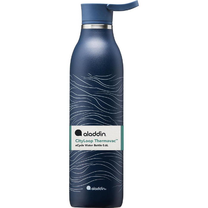 ALADDIN CityLoop Isolierflasche, 0,6L, Navy-Blau + Print