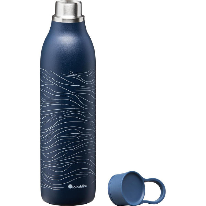 ALADDIN CityLoop Isolierflasche, 0,6L, Navy-Blau + Print