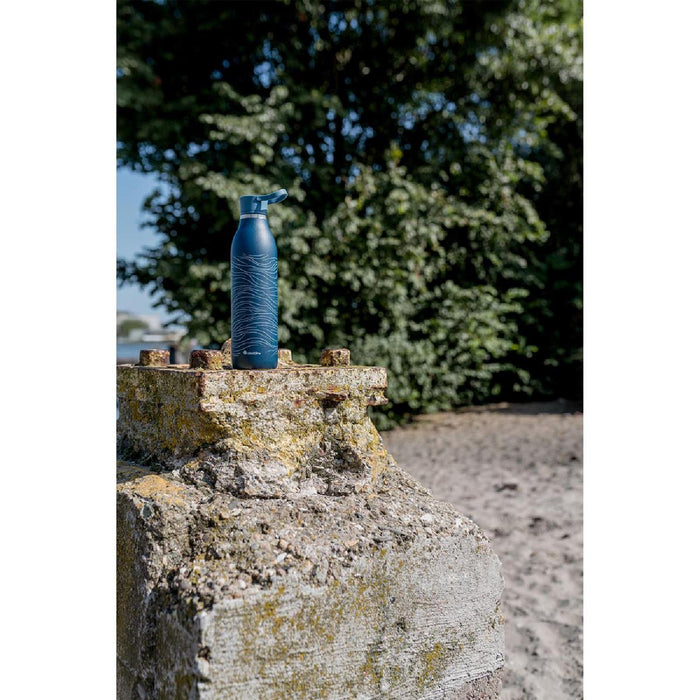 ALADDIN CityLoop Isolierflasche, 0,6L, Navy-Blau + Print