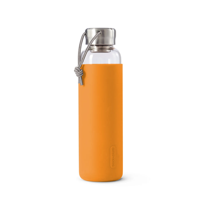 BLACK+BLUM Glas-Wassserflasche, Orange, 600 ml