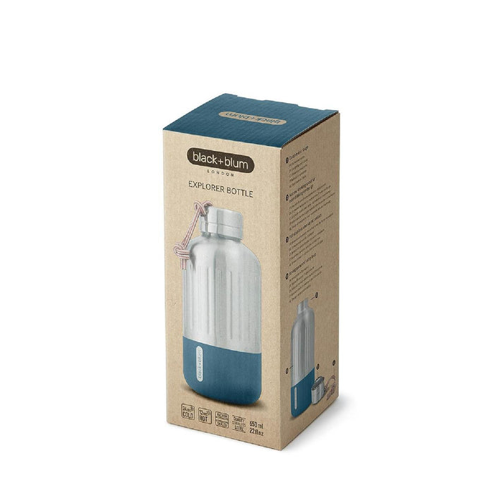 BLACK+BLUM Explorer Isolierflasche, klein, ozean, 650 ml