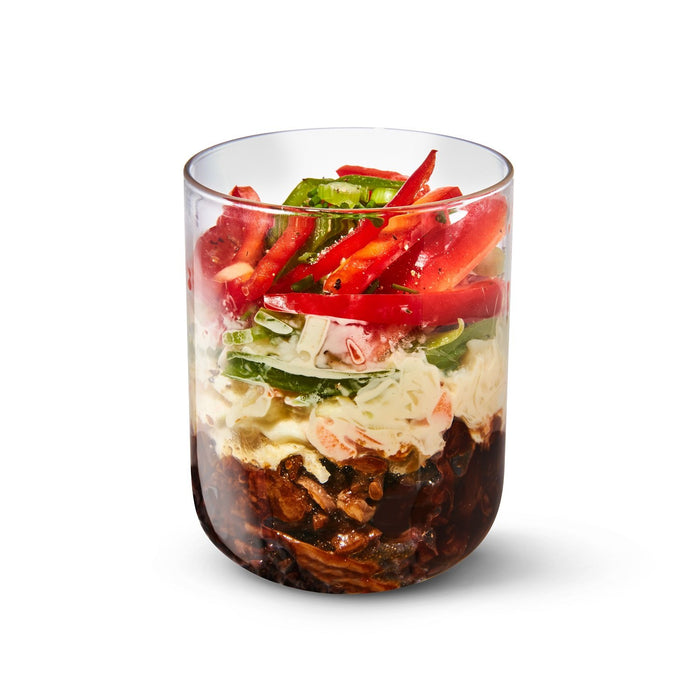 BLACK+BLUM Lunchbecher aus Glas, Schiefer, 400 ml