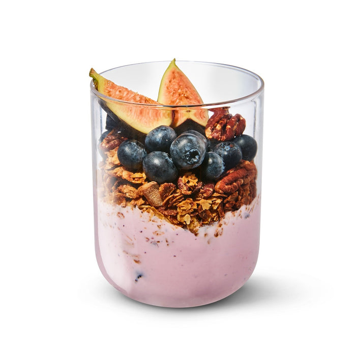 BLACK+BLUM Lunchbecher aus Glas, Schiefer, 400 ml