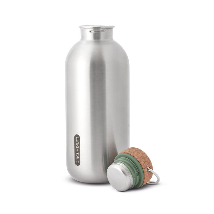 BLACK+BLUM Edelstahl Wasserflasche, olive, 600 ml