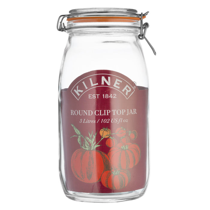KILNER Rundes Bügelverschluss Glas, 3 Liter