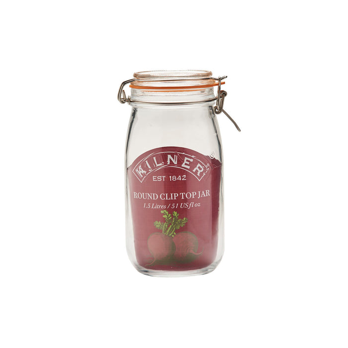 KILNER Rundes Bügelverschluss Glas, 1,5 Liter