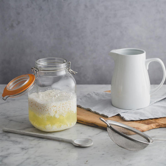 KILNER Quadratisches Bügelverschluss Glas, 1,5 Liter
