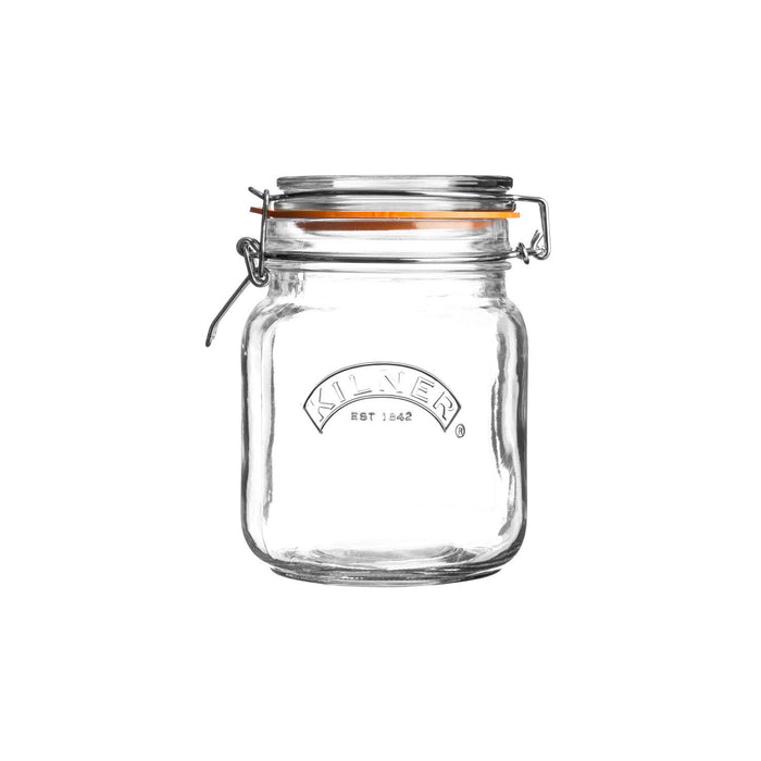 KILNER Quadratisches Bügelverschluss Glas, 1 Liter