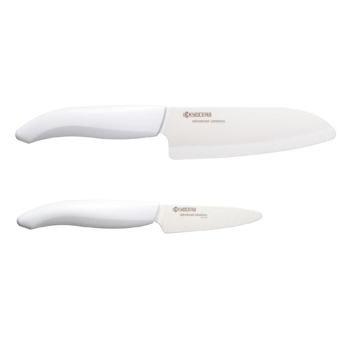 KYOCERA GEN Geschenkset, weiß: Schäl- und Santoku-Keramikmesser