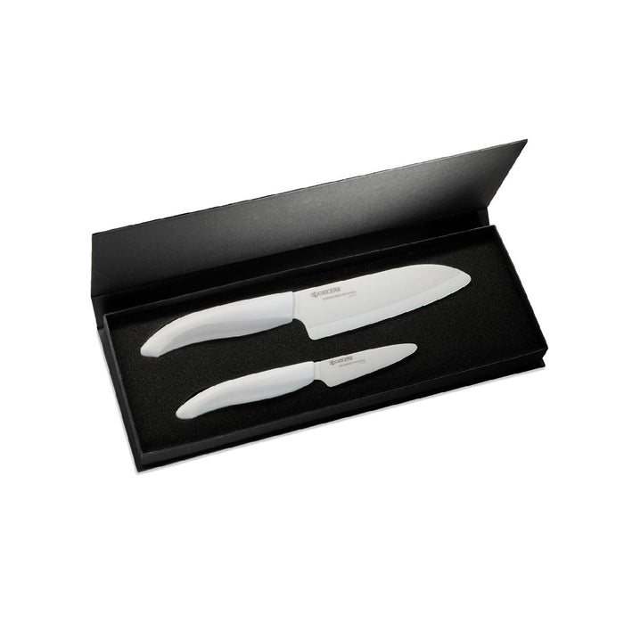 KYOCERA GEN Geschenkset, weiß: Schäl- und Santoku-Keramikmesser
