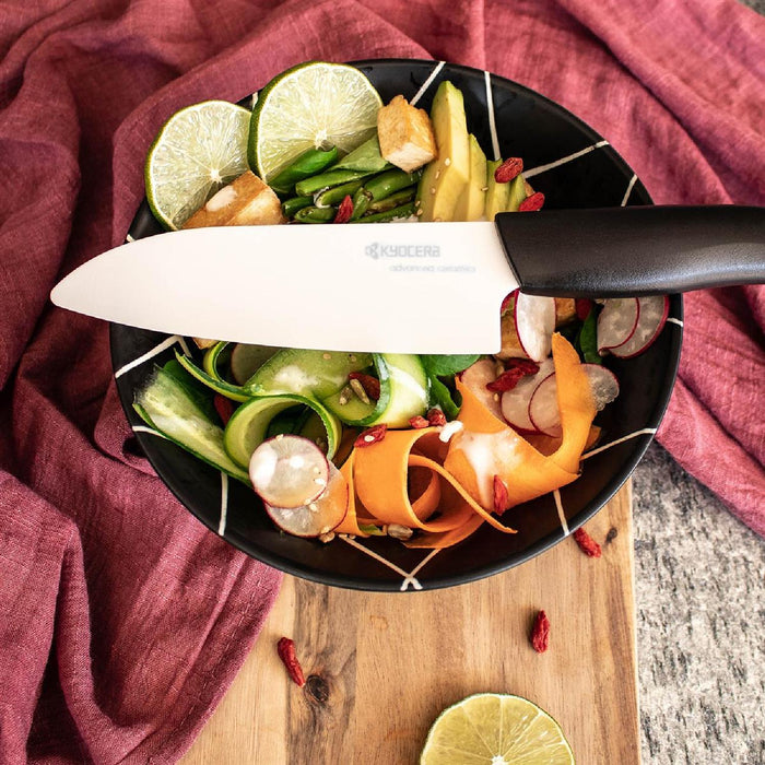 KYOCERA GEN NATURE Santokumesser mit Zuckerrohrgriff, 14 cm