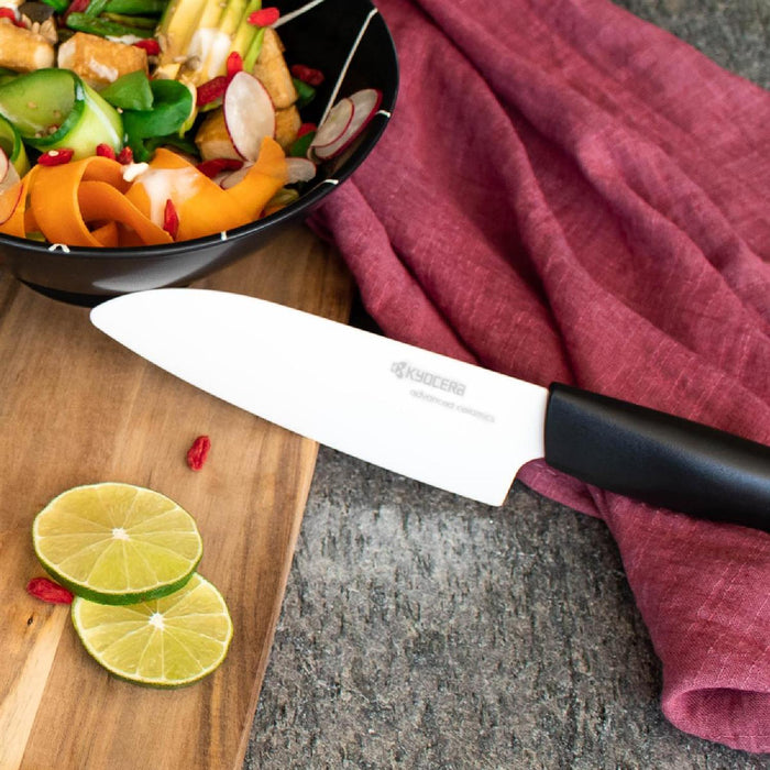 KYOCERA GEN NATURE Santokumesser mit Zuckerrohrgriff, 14 cm