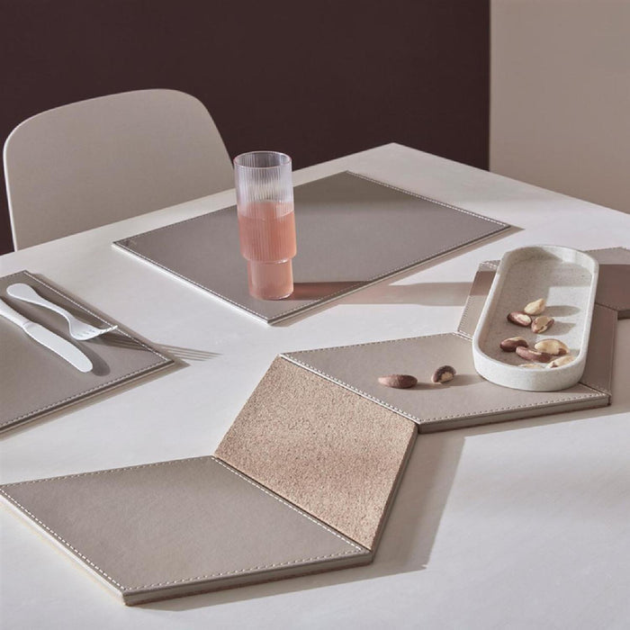 FREEFORM DUO - Platzset rechteckig, Taupe/Weiß
